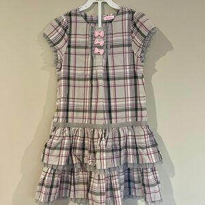 Miki House Kids Dress - Pink and Gray